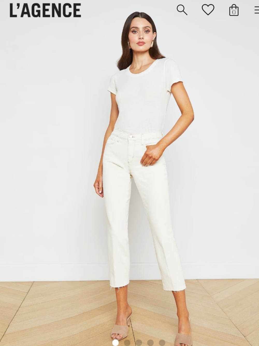 L'AGENCE Jeans Sada Slim leg Cropped Jeans size 31